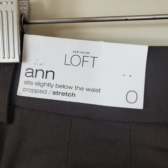 NWT Ann Taylor LOFT | Brown Ann Cropped Pants Size 0 - Picture 4 of 5